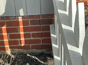 Large foundation crack found during a home inspection in South Brooklyn.