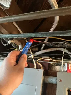 Active knob and tube wiring found during a home inspection in Wadsworth.