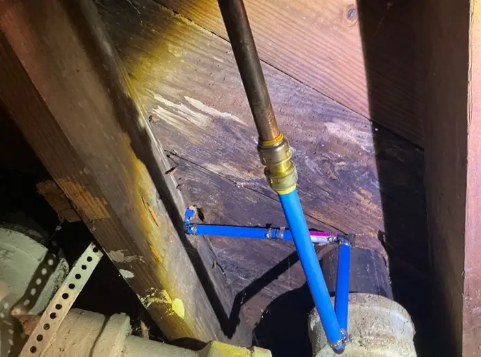 The home inspection highlights Moldy subfloor in Rocky River found during the home inspection.
