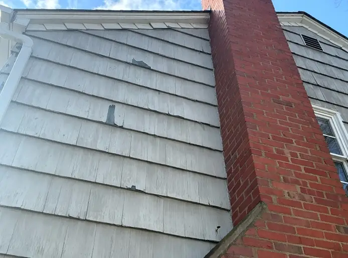 The home inspection highlights Peeling paint that is exposing lead based paint to the elements in Westlake found during the home inspection.